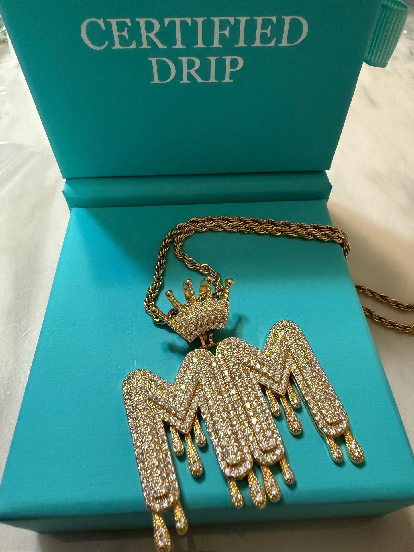 Crowned Custom Nameplate Pendant (SHIPS IN 2-4 WEEKS)