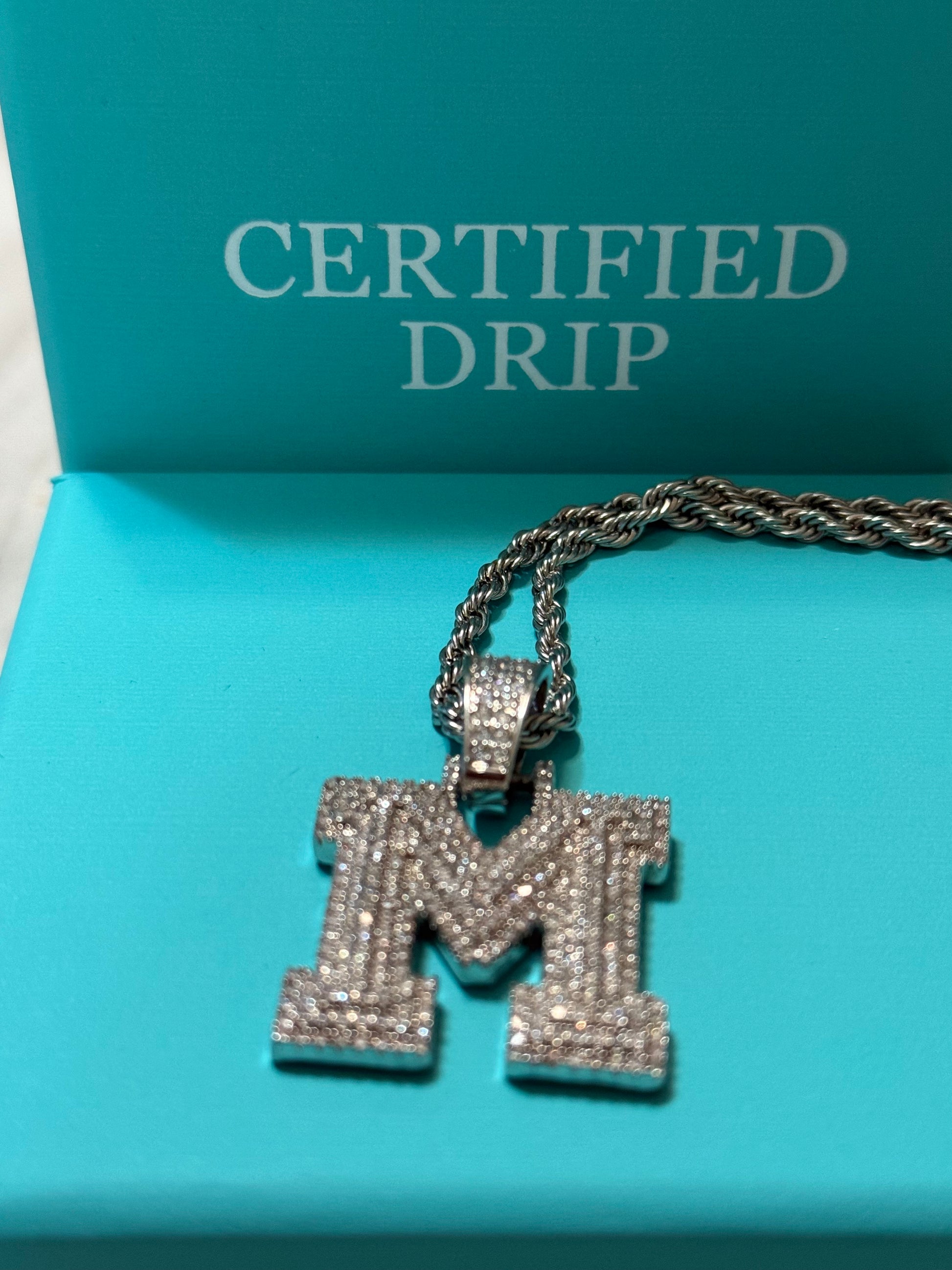 Icy Layered Letter Pendant - Certified Drip
