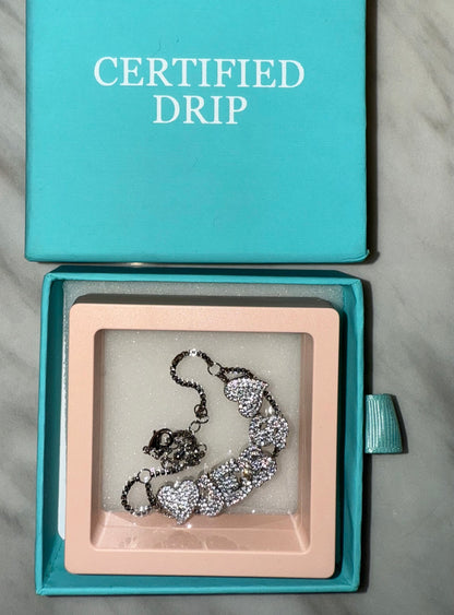 Iced charmed bracelet (custom)