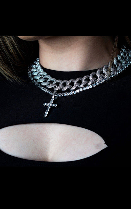 18mm Iced out Miami Cuban Link Chain