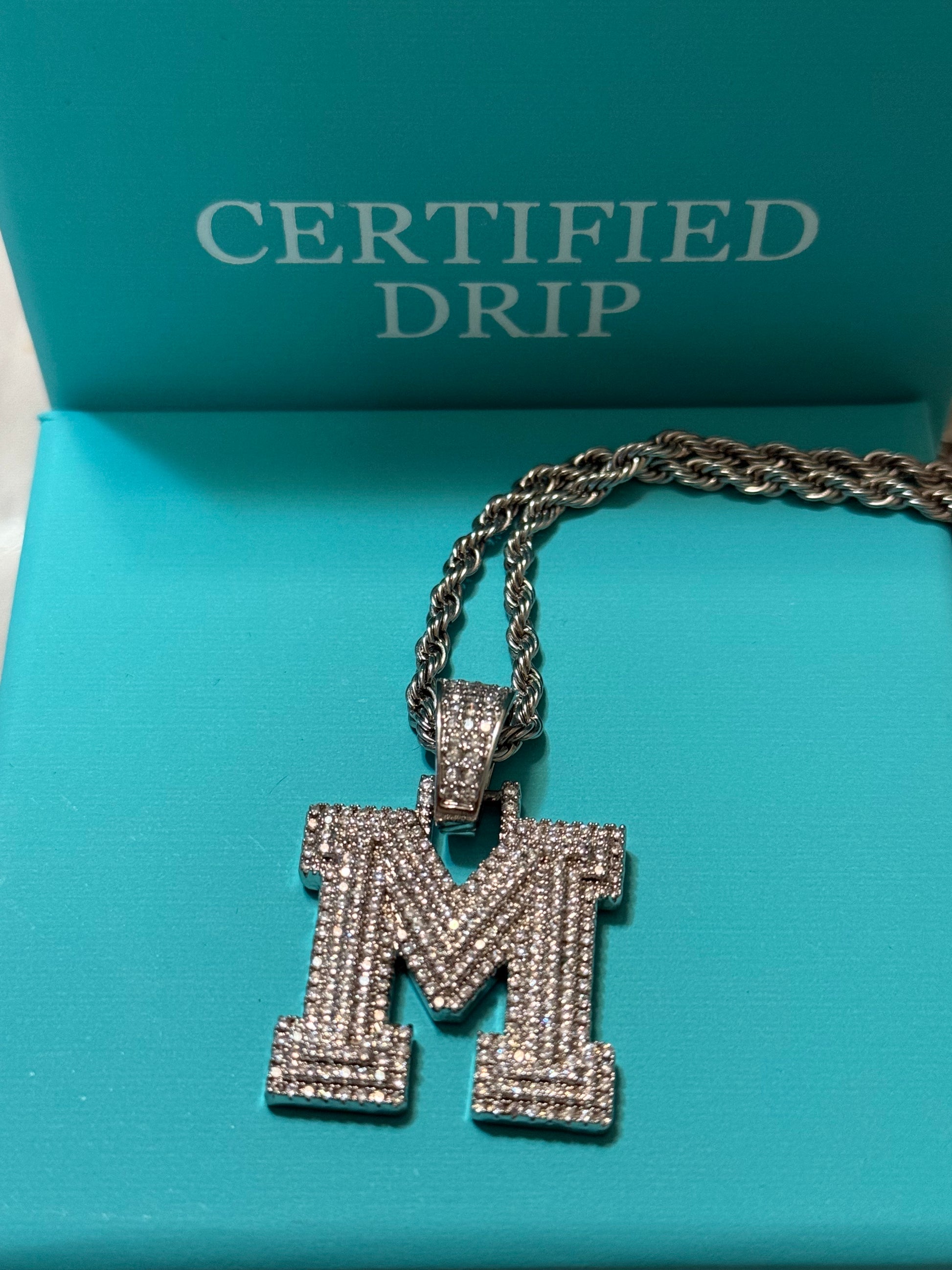 Icy Layered Letter Pendant - Certified Drip