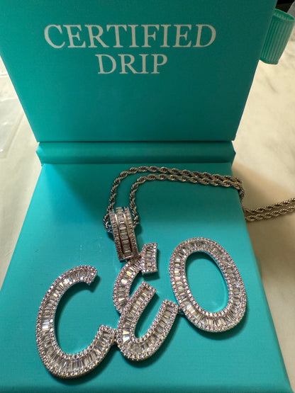 Iced Baguette Custom Name Pendant (Ships in 2-4 weeks)