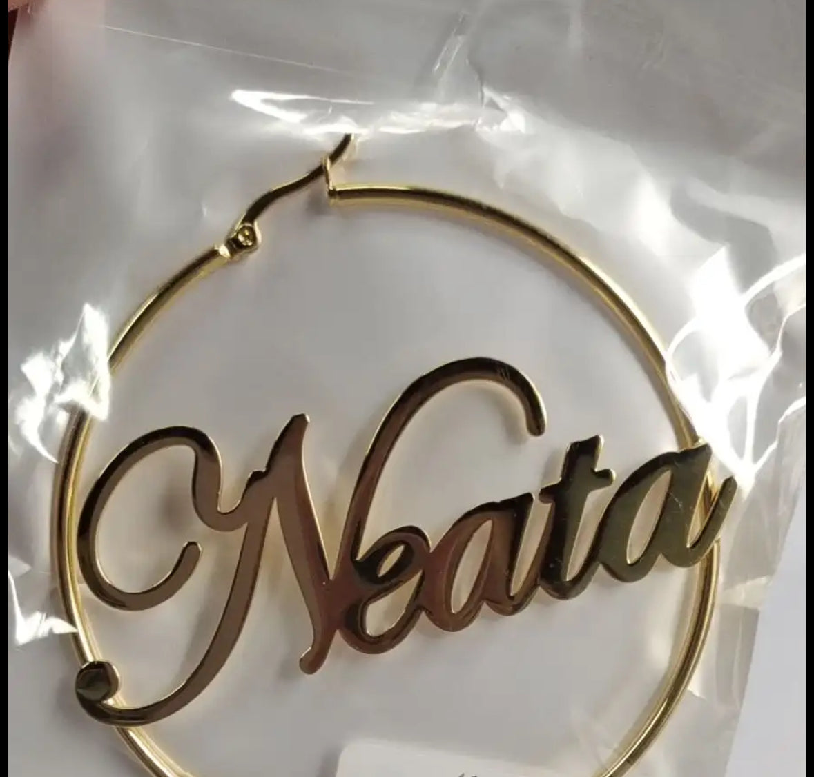 Custom Cursive Name Hoops (SHIPS IN 1-2 Weeks) - Certified Drip