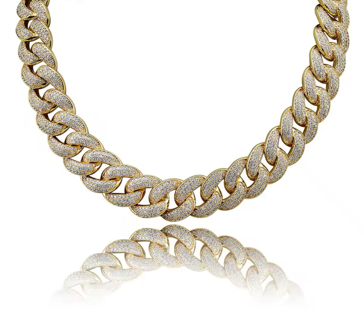 18mm Iced out Miami Cuban Link Chain