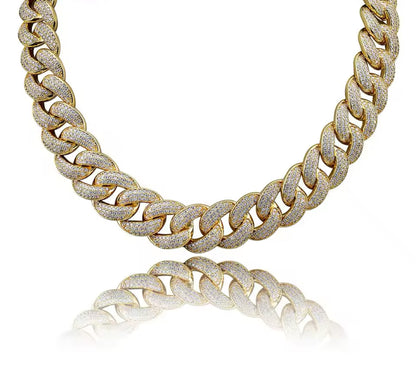 18mm Iced out Miami Cuban Link Chain