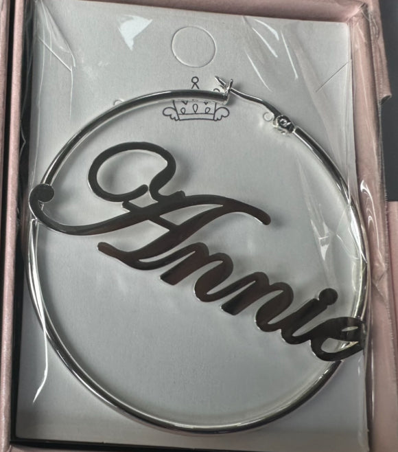 Custom Cursive Name Hoops (SHIPS IN 1-2 Weeks) - Certified Drip