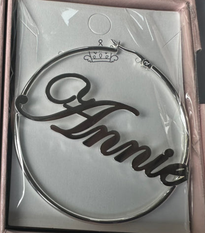 Custom Cursive Name Hoops (SHIPS IN 1-2 Weeks) - Certified Drip