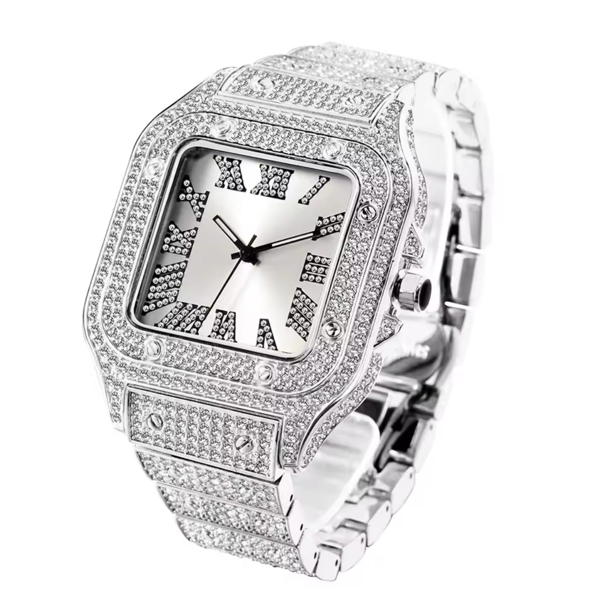 Icy Square Dial Watch