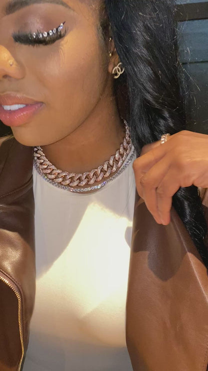 18mm Iced out Miami Cuban Link Chain