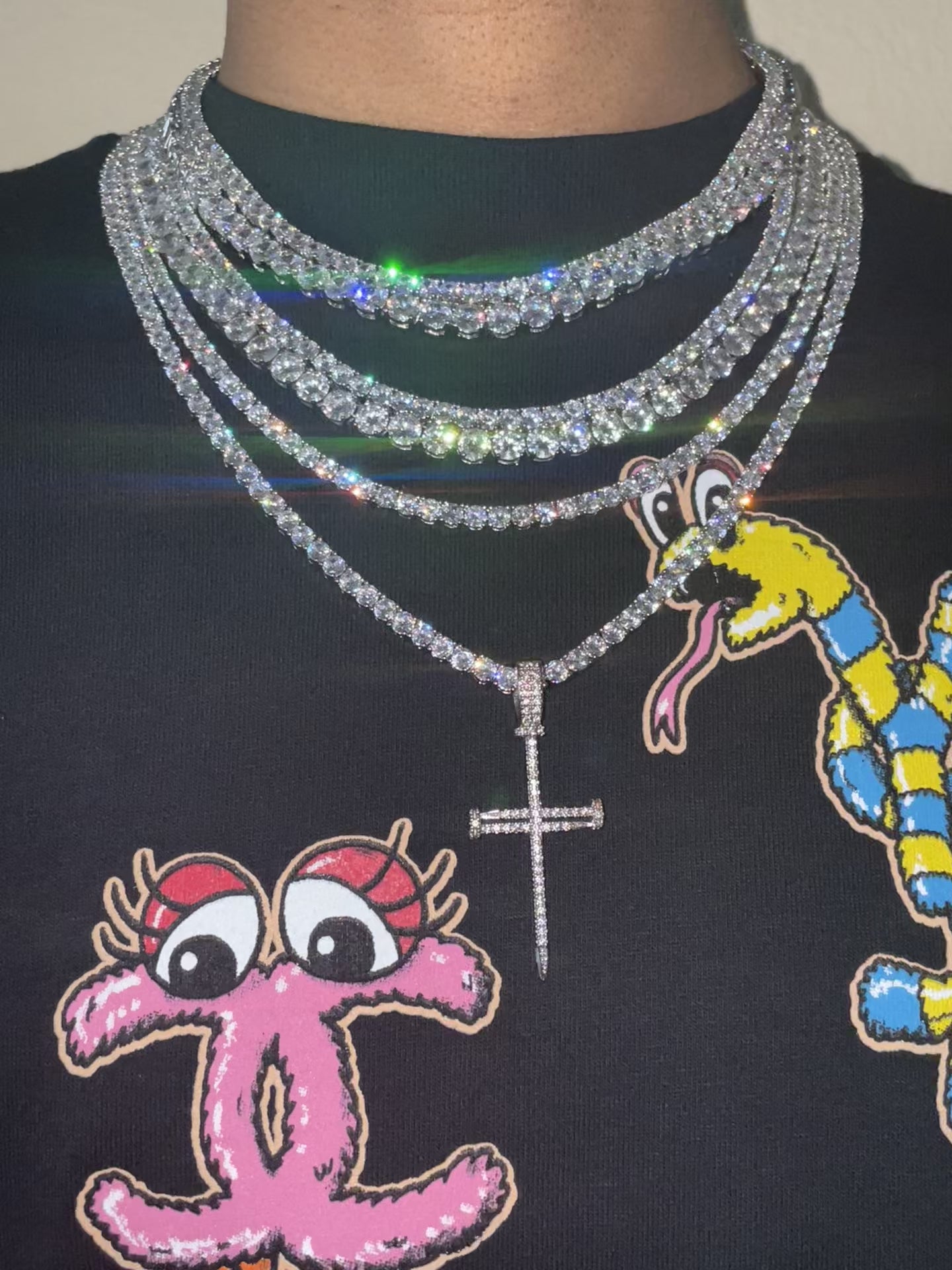 Load video: Iced Out Tennis Chains 