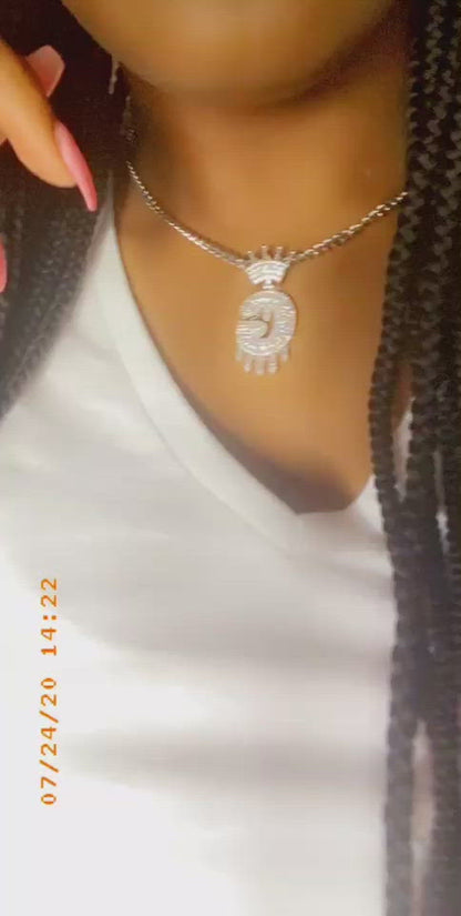 Crowned Letter Pendant