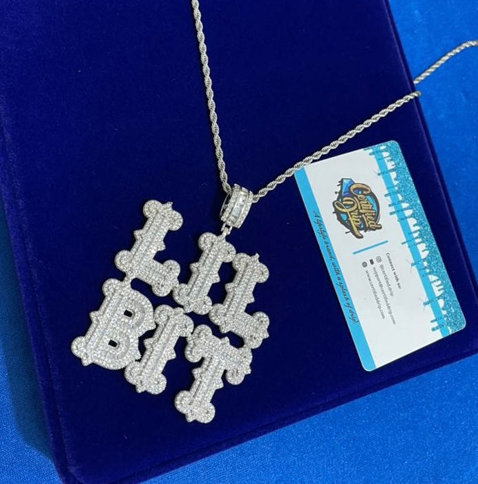 Iced Baguette Micro Paved Custom Name Pendant (Ships in 2-4 weeks) - Certified Drip