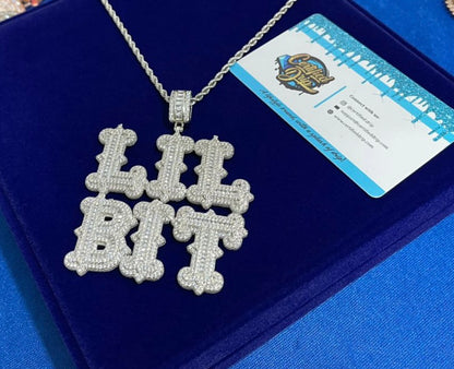 Iced Baguette Micro Paved Custom Name Pendant (Ships in 2-4 weeks) - Certified Drip