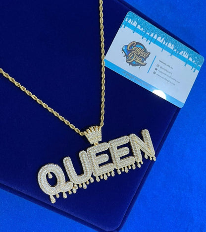 Crowned Custom Nameplate Pendant (SHIPS IN 2-4 WEEKS)
