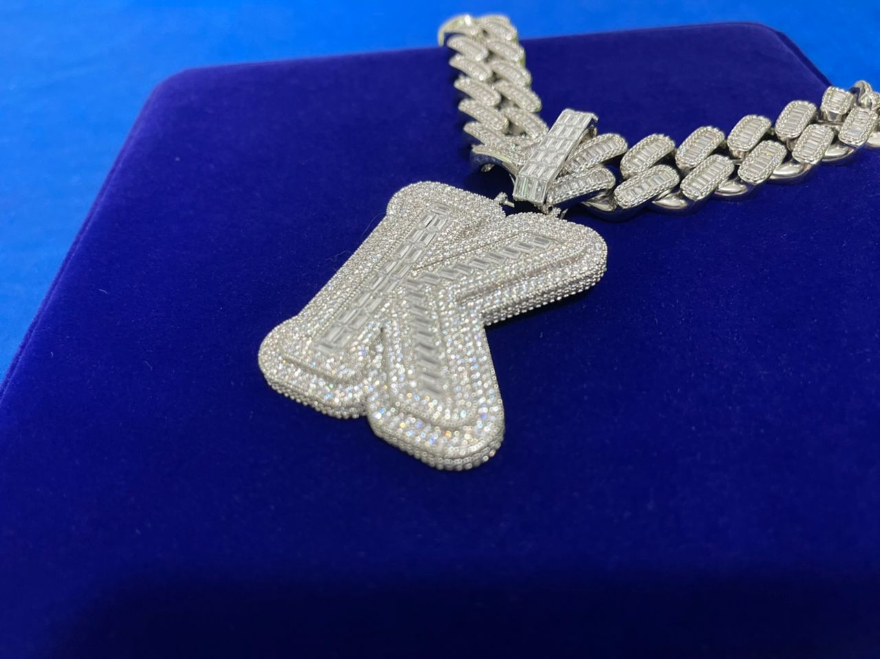 Icy Baguette Initial / 20mm Cuban Chain Bundle (ships in 3-4 weeks) - Certified Drip