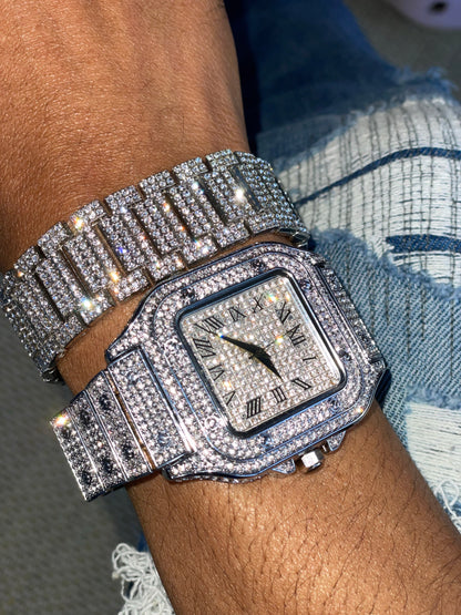Iced Square Watch