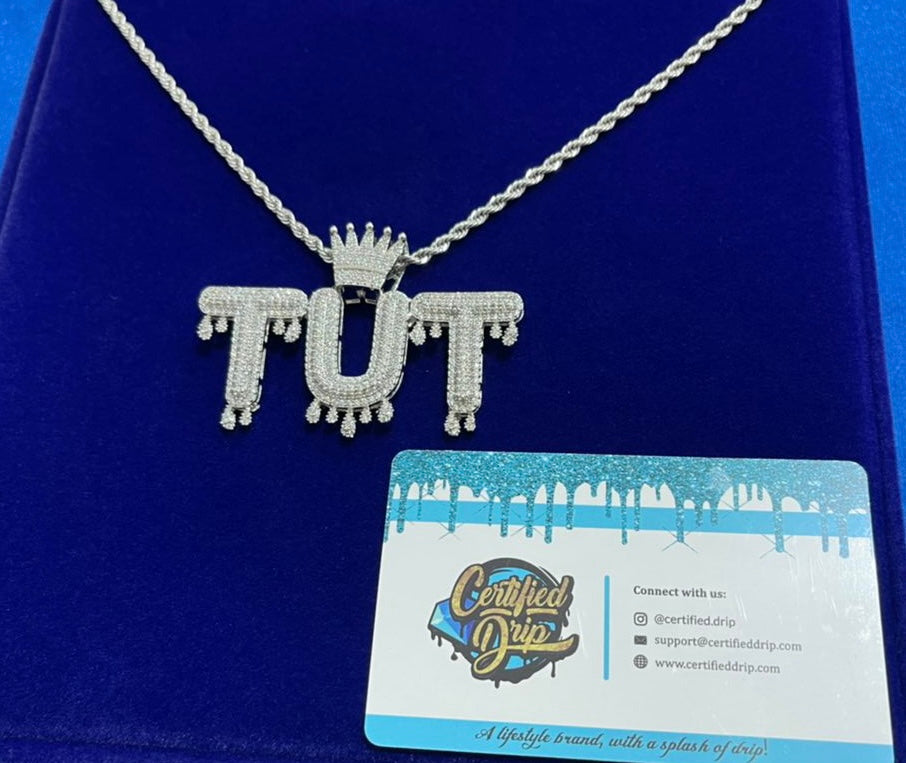 Crowned Custom Nameplate Pendant (SHIPS IN 2-4 WEEKS)