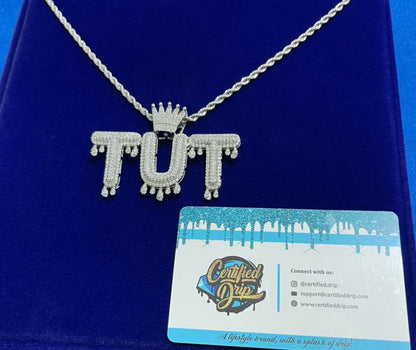 Crowned Custom Nameplate Pendant (SHIPS IN 2-4 WEEKS)