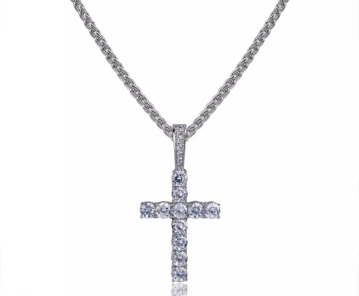 Iced out cross pendant