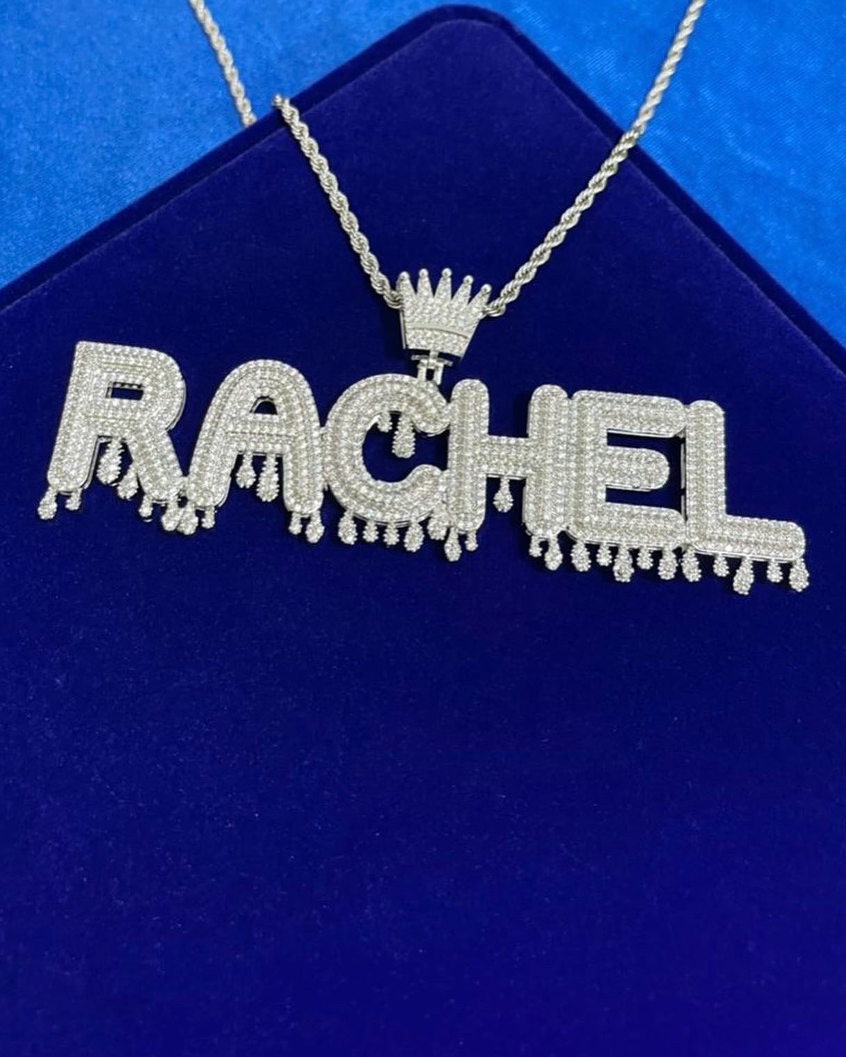 Crowned Custom Nameplate Pendant (SHIPS IN 2-4 WEEKS)