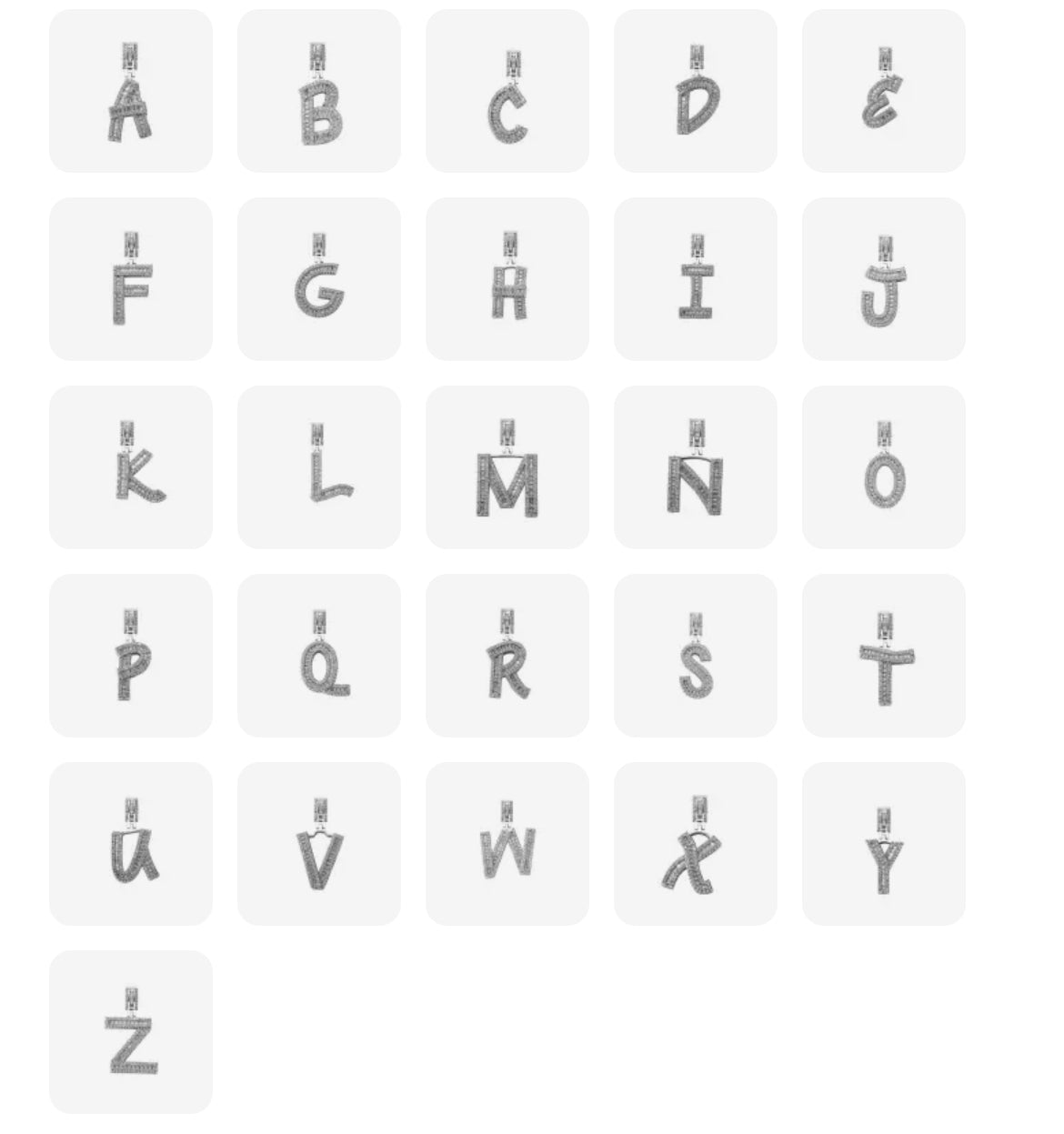 Iced out Baguette letter pendant-Certified Drip